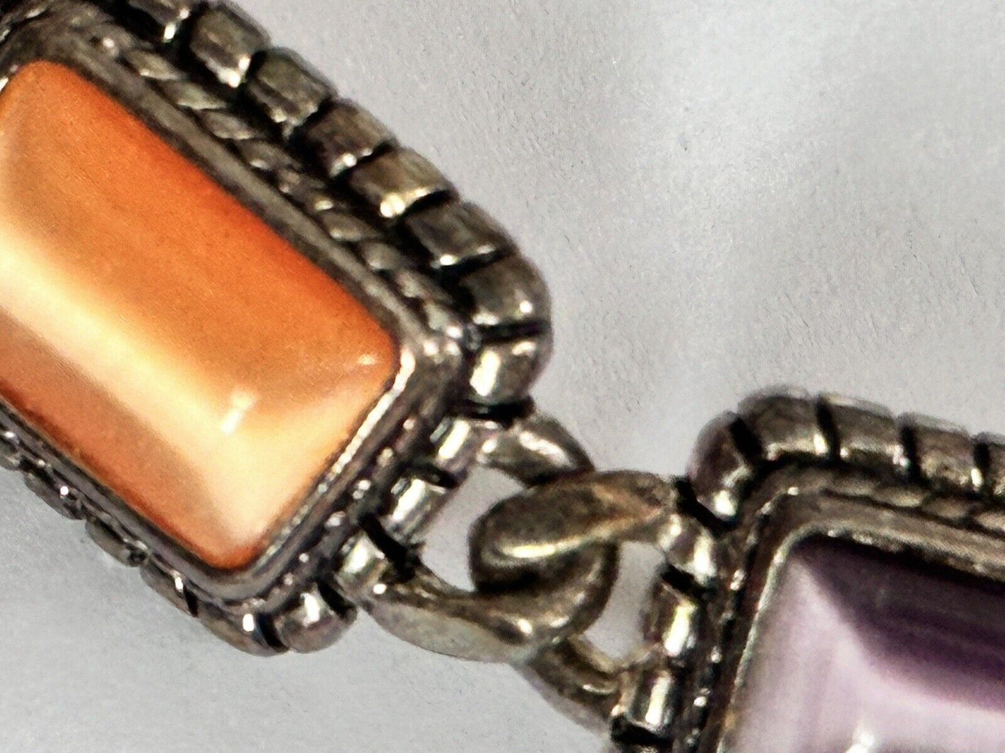 Vintage Multicoloured Satin Stone Bracelet