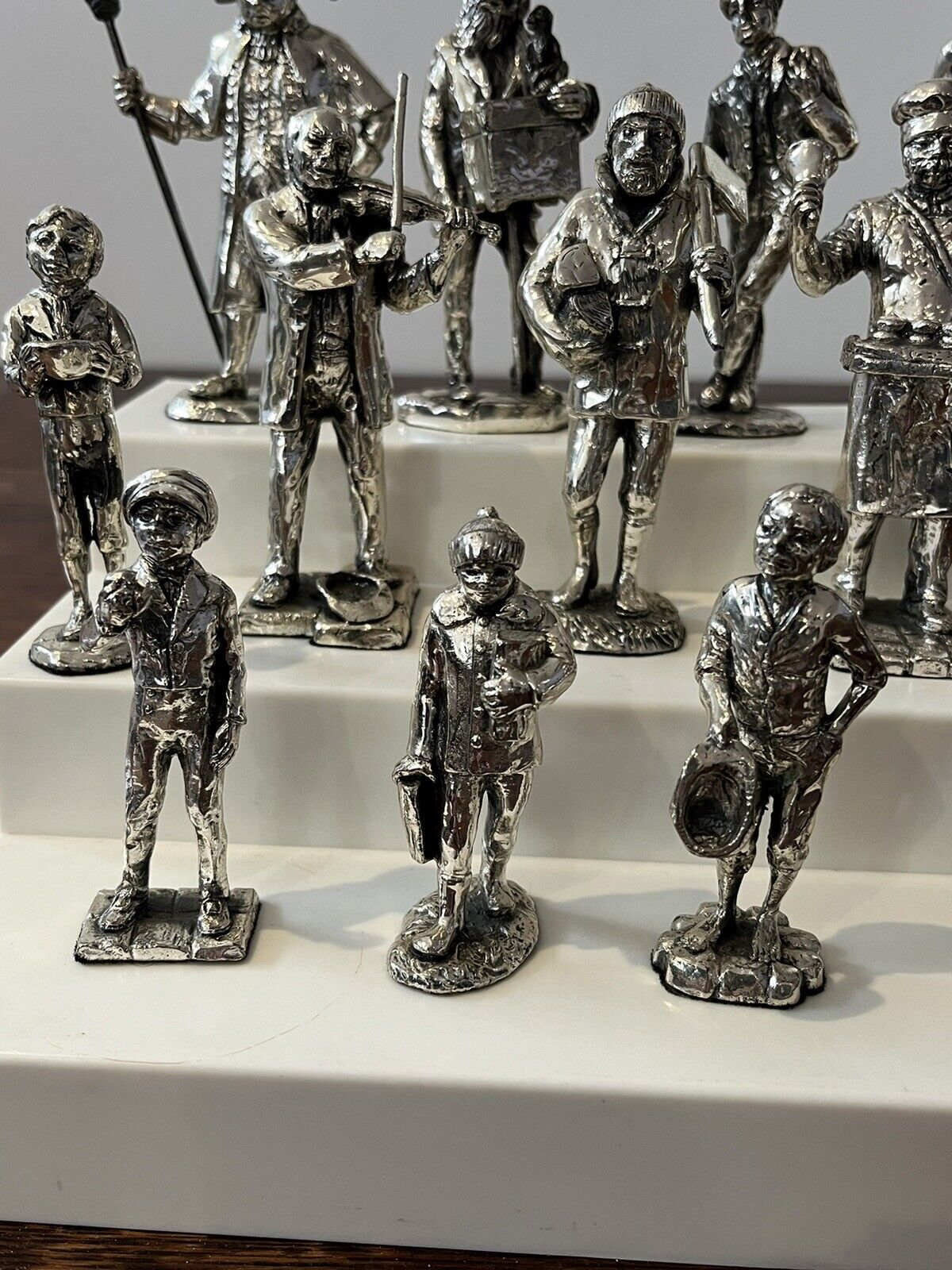 Silver Plate Cries Of London Figures, Highly Detailed And Very Good Quality