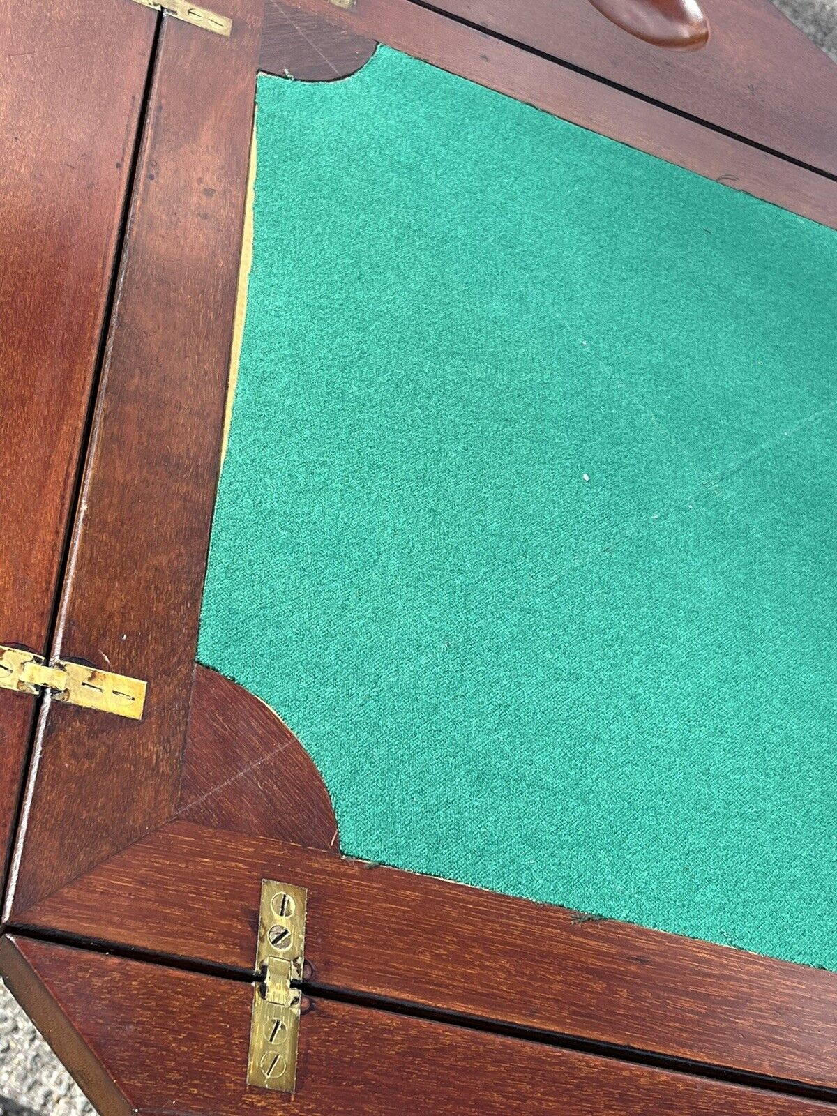 Victorian Games Table , Green Baized Playing Area with Counter Holders