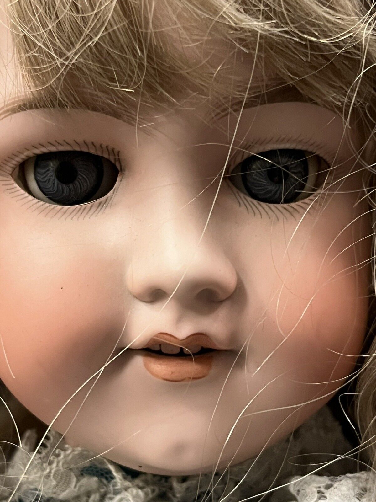 Armand Marseille bisque headed doll 390, composition body and with impresse..