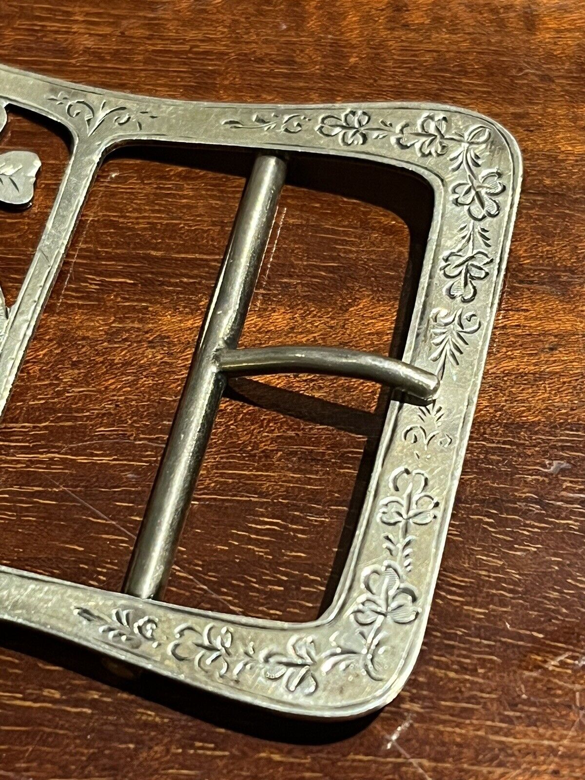 English Hallmarked Silver Decorated Buckle