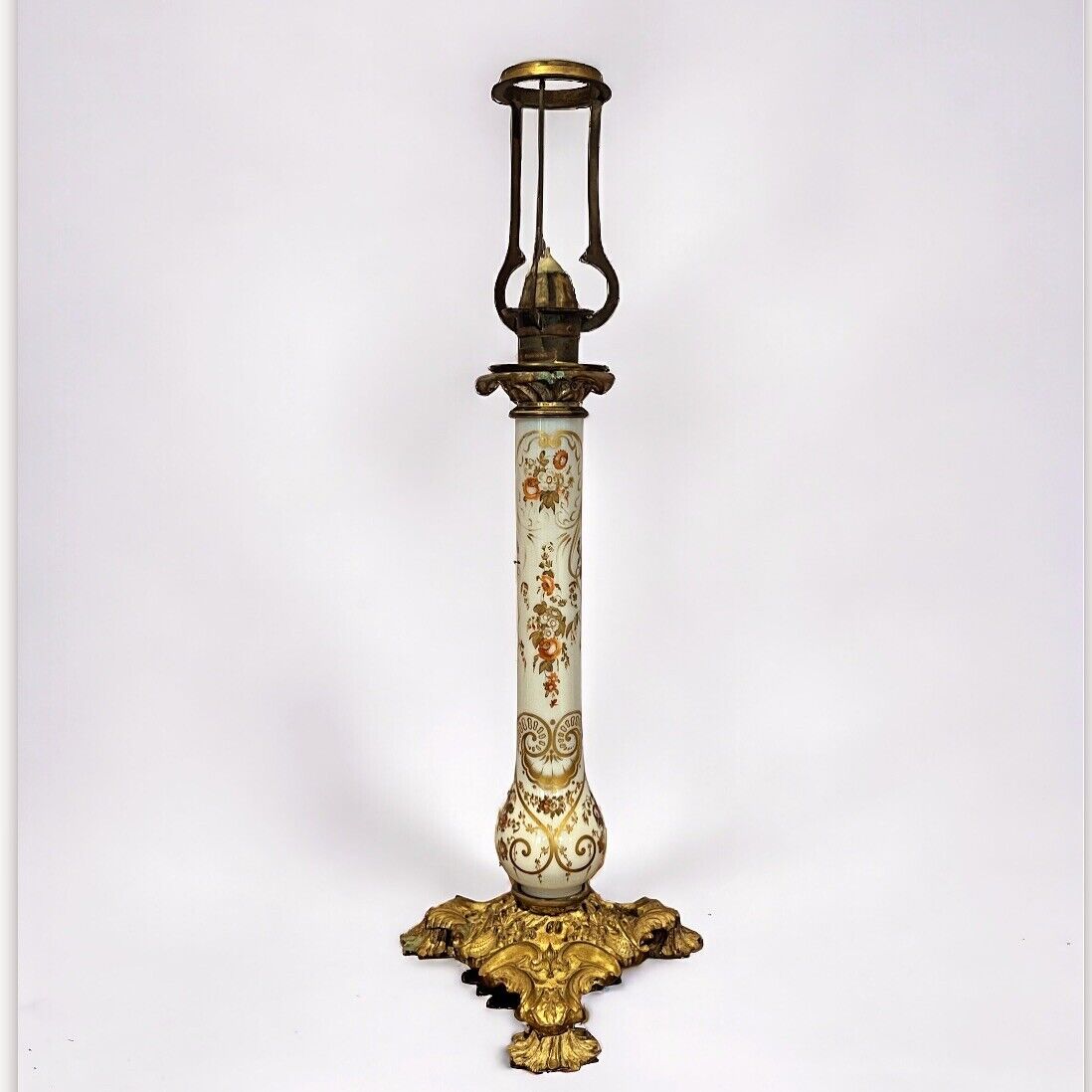 19th Century Palmer & Co Candle Table Lamp