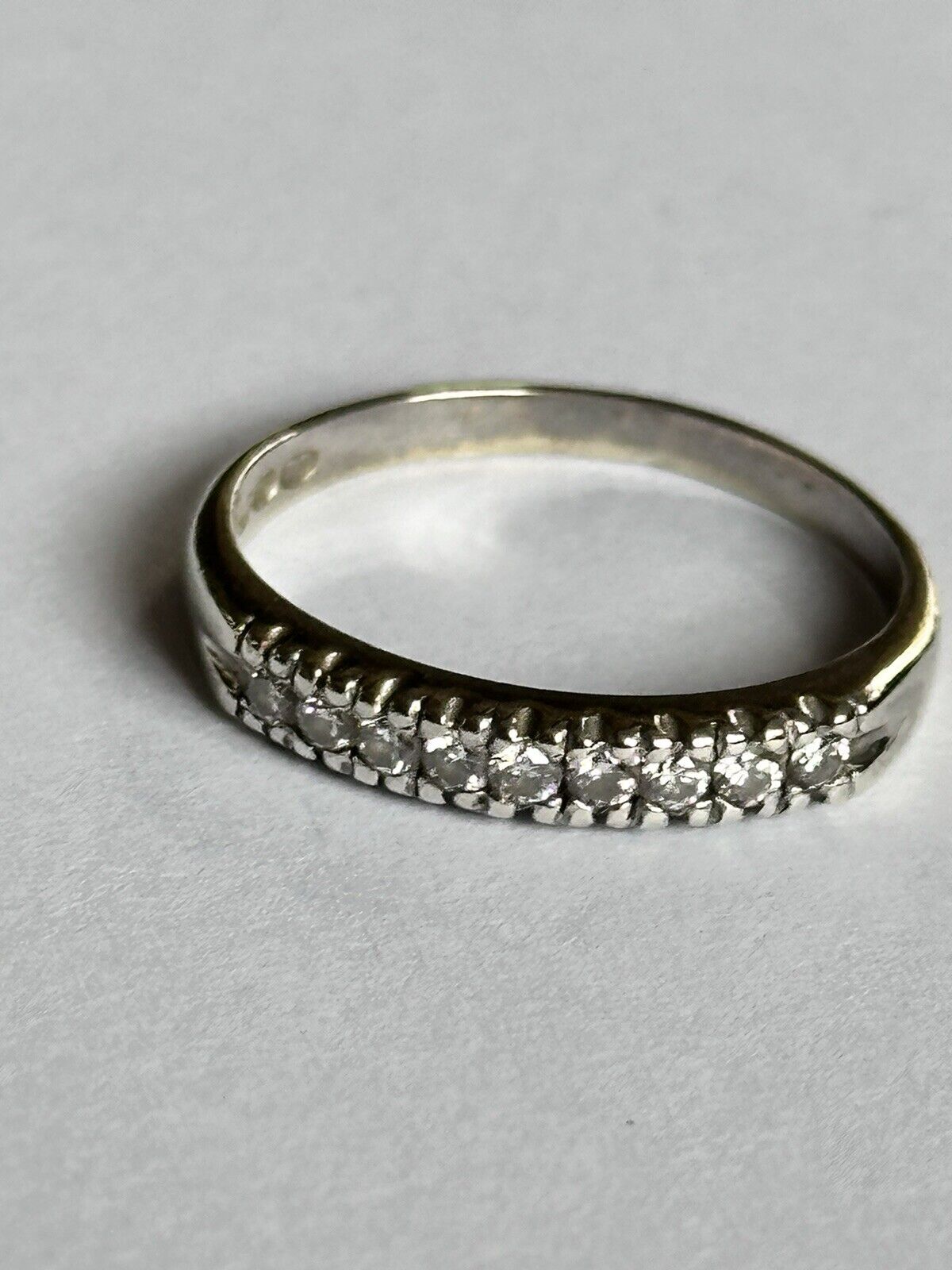Vintage 9ct Gold Diamond Half Eternity Ring