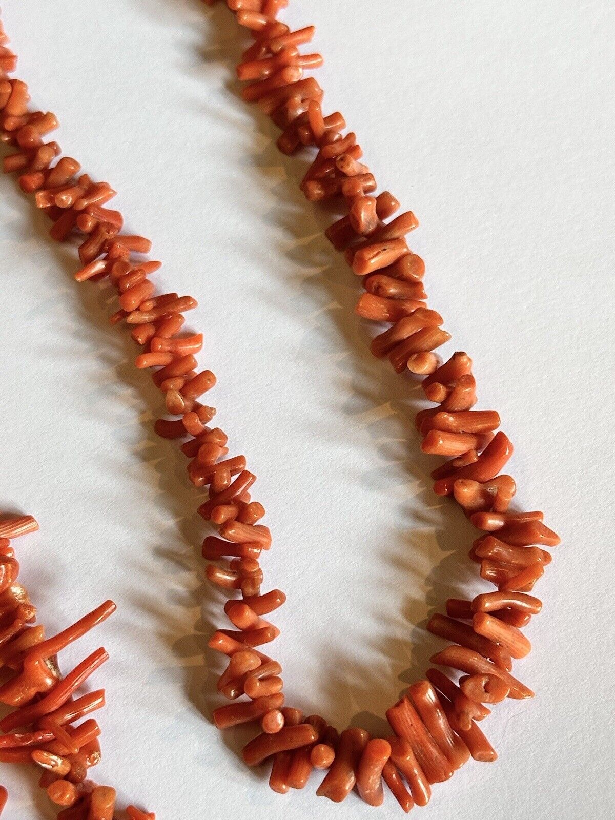3 Vintage Red Coral Branch Necklaces