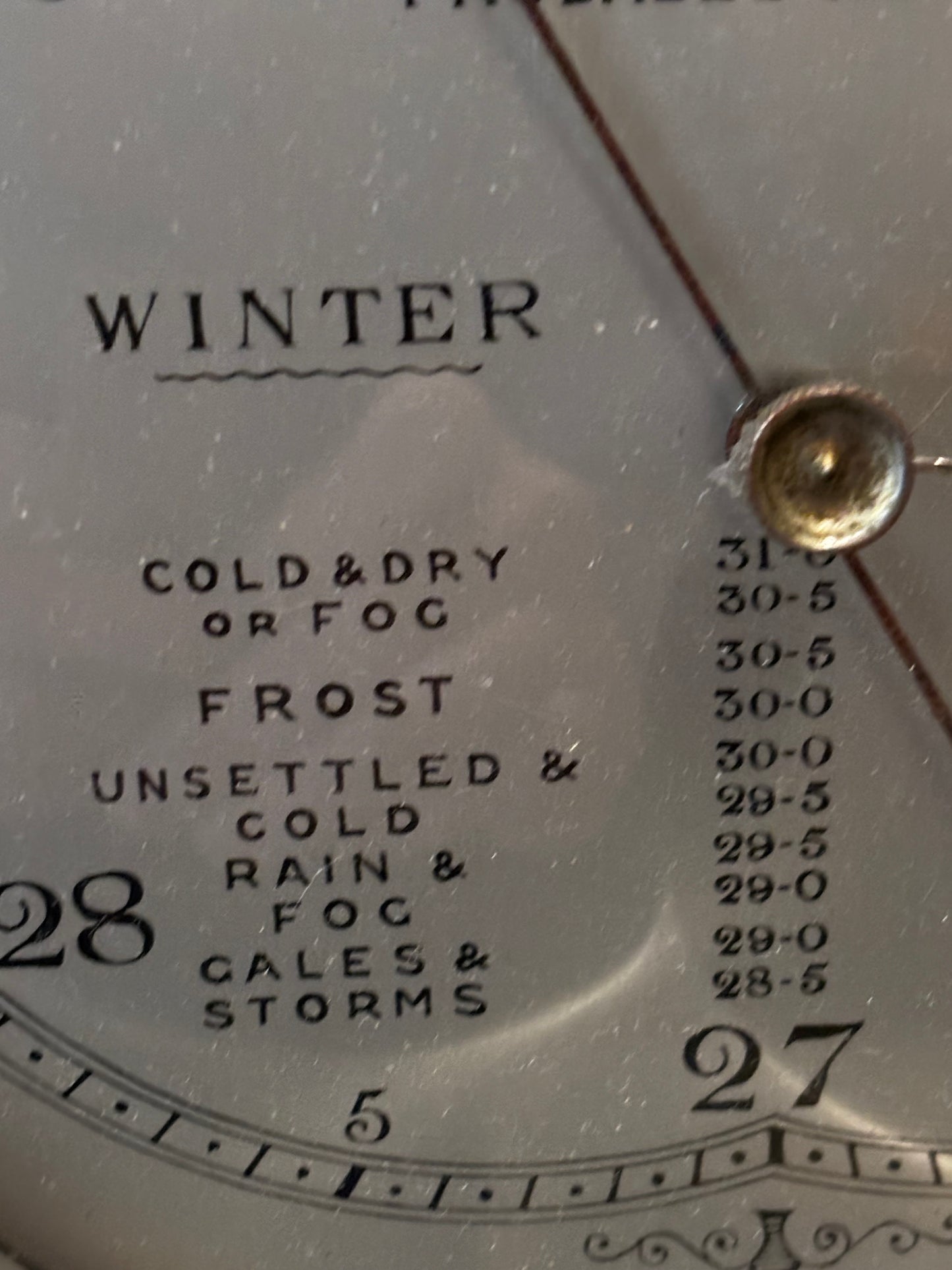 Edwardian Oak Barometer