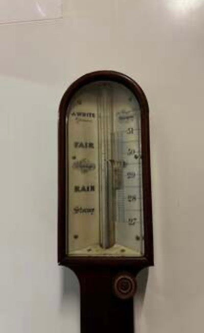 Antique Scottish Mahogany Stick Barometer By J White Of Glasgow