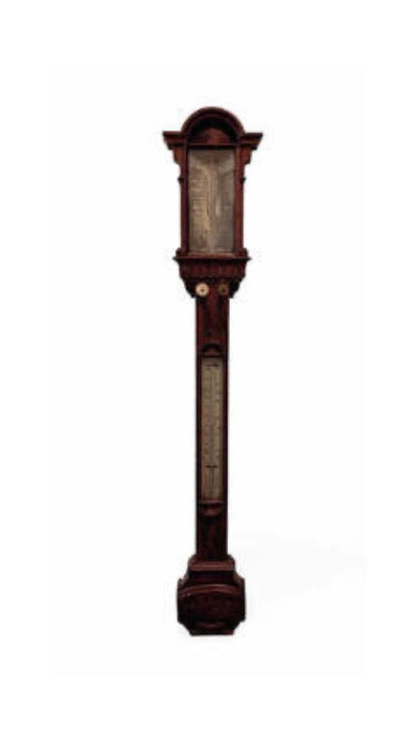 Antique Light Oak Stick Barometer. London maker