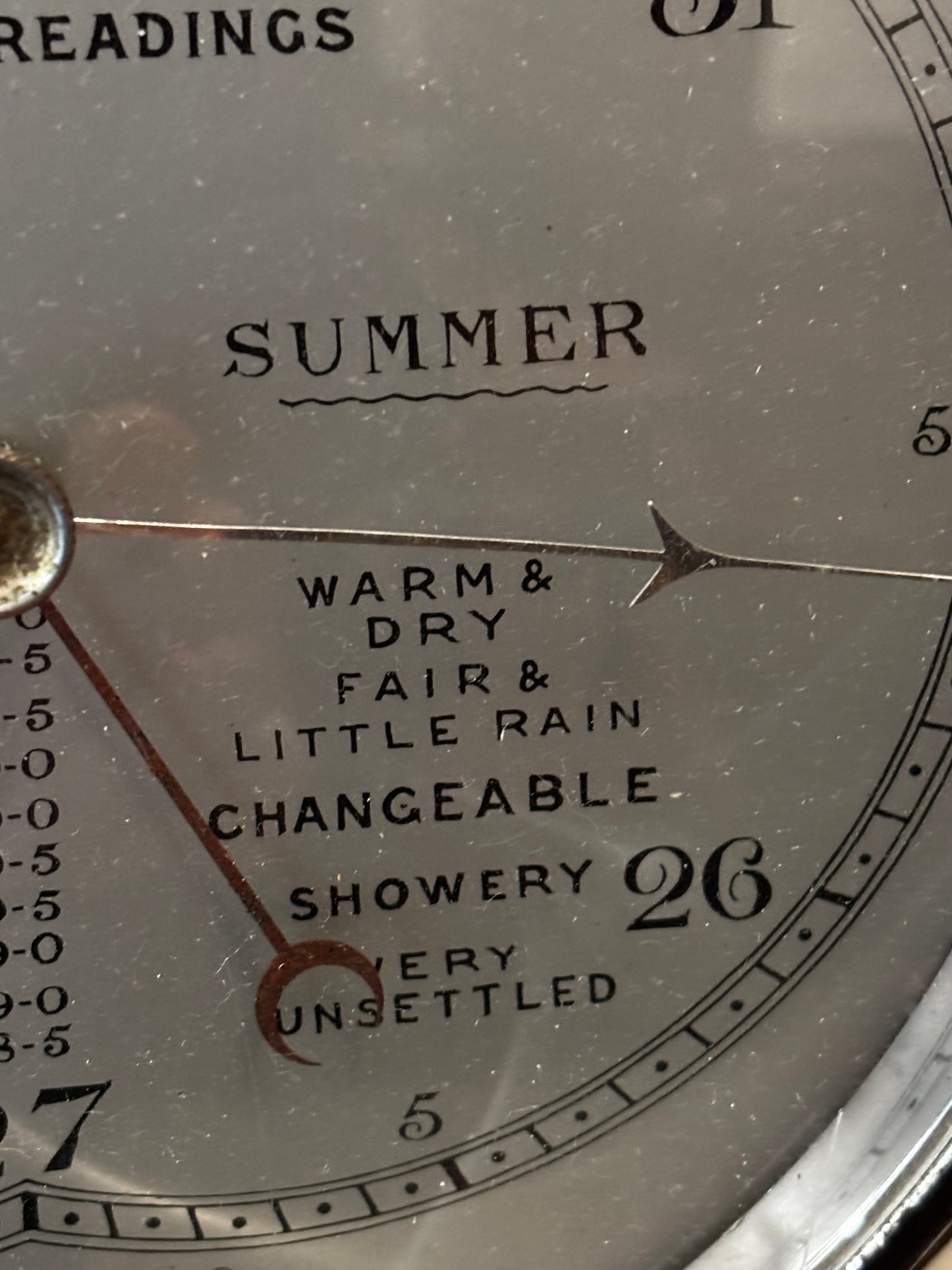 Edwardian Oak Barometer