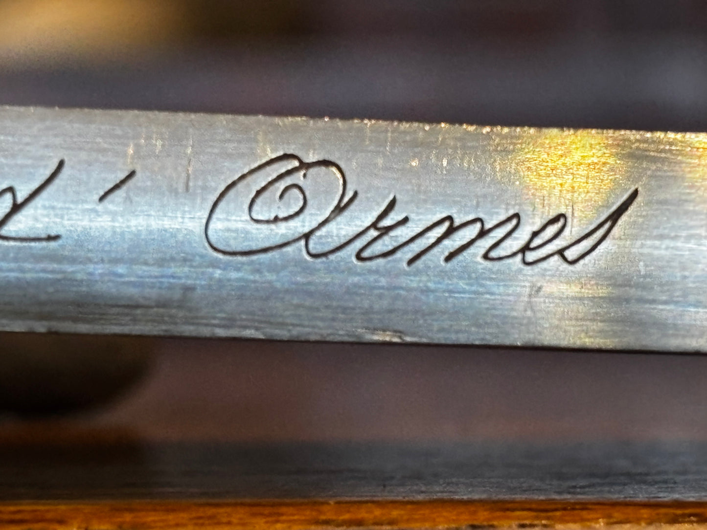 Victorian French Bayonet, dated 1873 matching numbers sheaf.