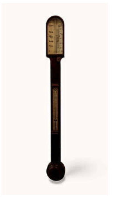 Antique Scottish Mahogany Stick Barometer By J White Of Glasgow