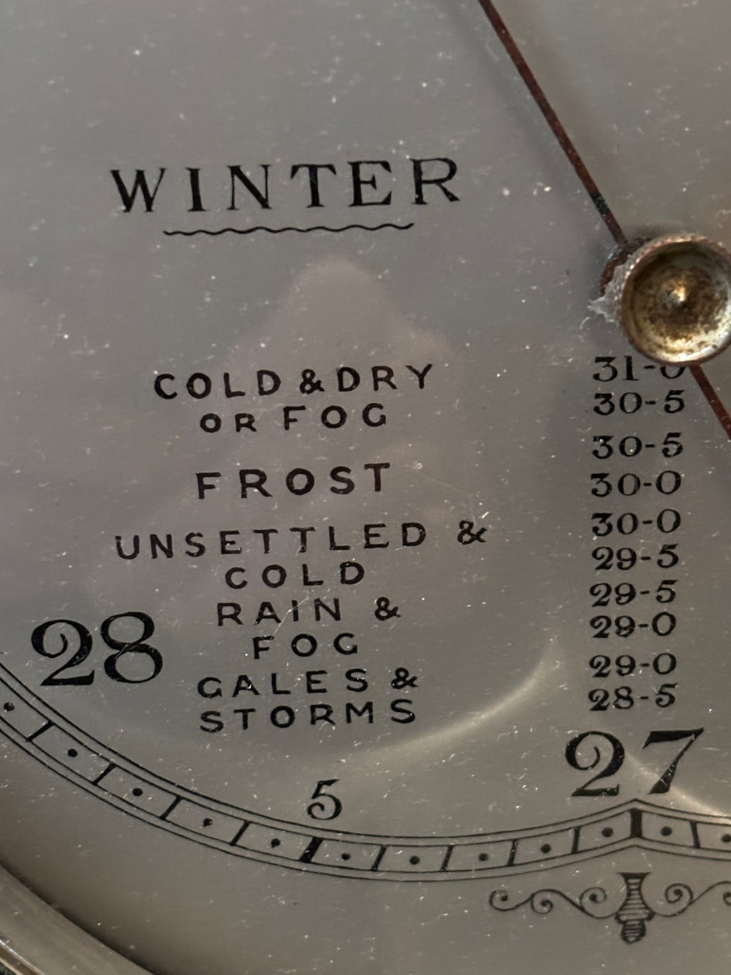 Edwardian Oak Barometer