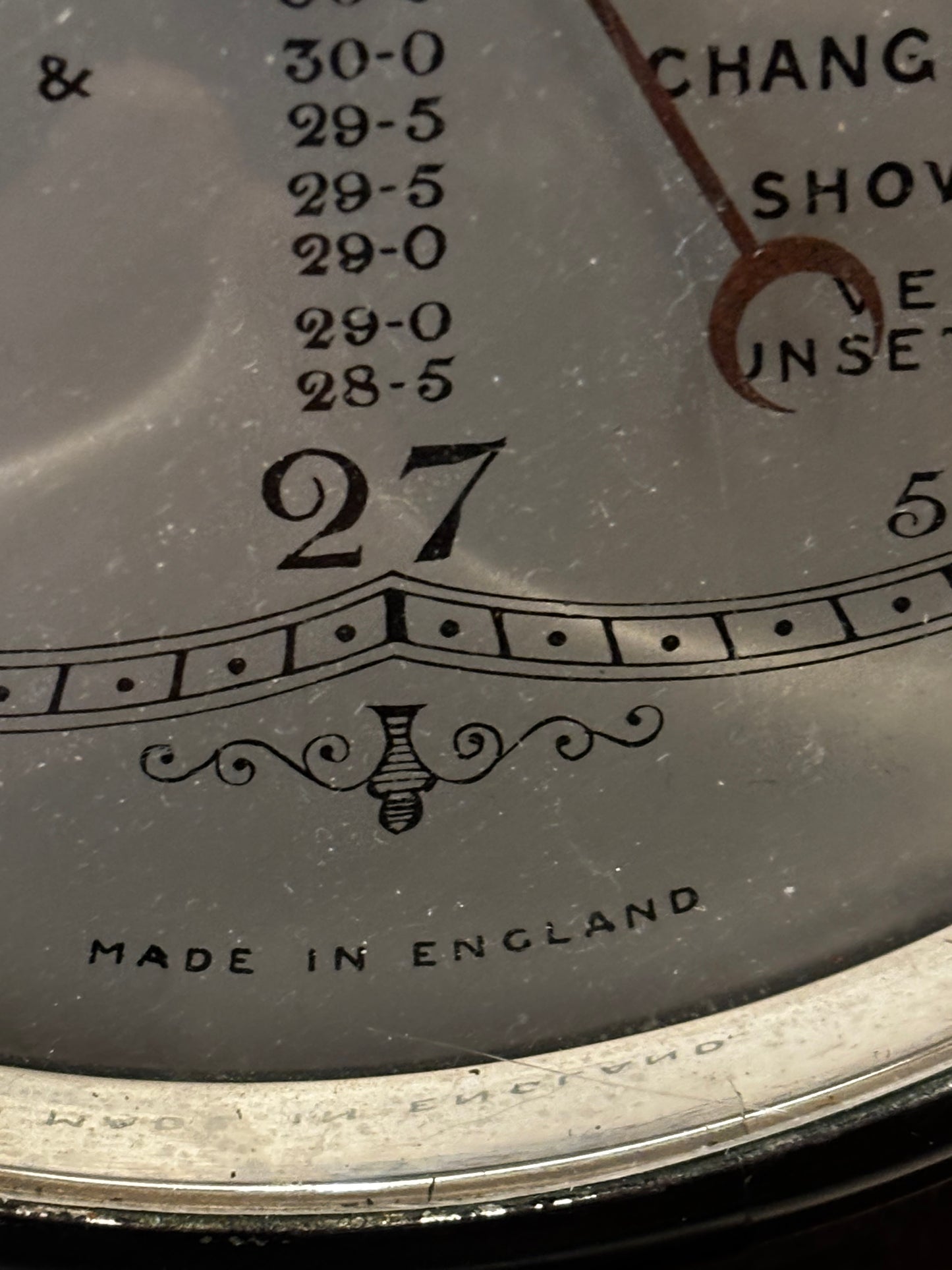 Edwardian Oak Barometer