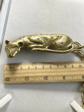 Vintage 1980s / 90s Kenneth J Lane K.J.L Panther Leopard Statement Chain Belt