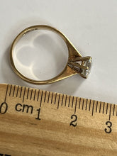 Vintage 9ct Gold Cubic Zirconia Solitaire Ring