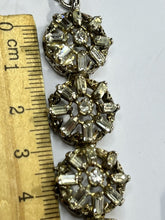Vintage Baguette Diamanté Flower Link Bracelet