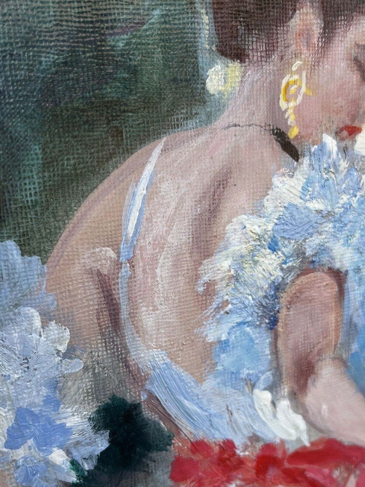 Dancers. Large Oil On Canvas Signed Morris.