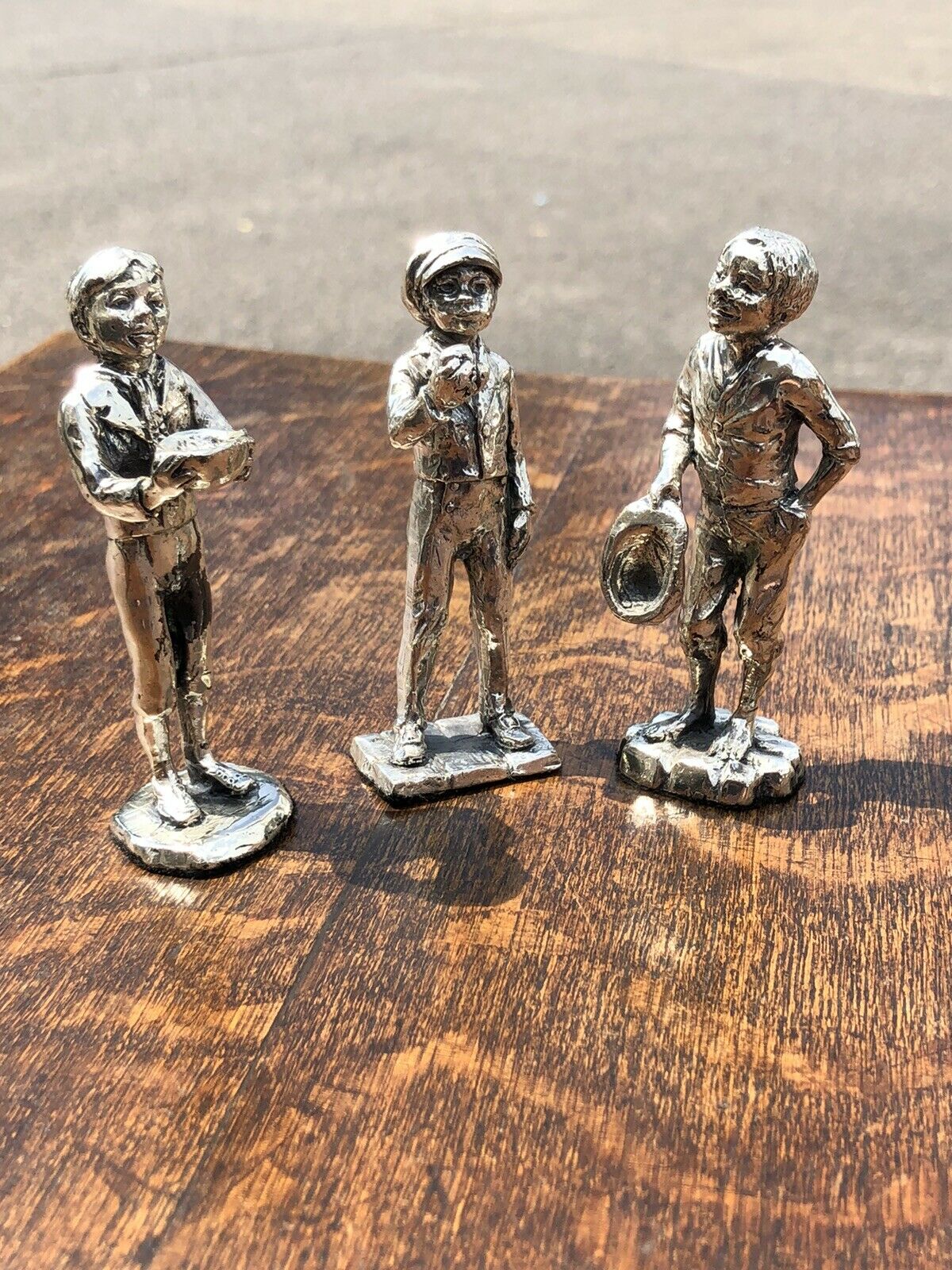 Silver Plate Figures. East End Street Boys. Highly Detailed Figures.