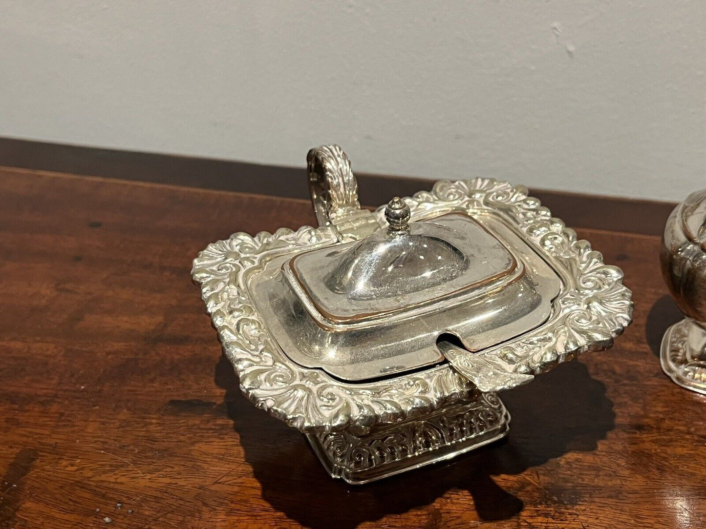 Silver Plate Salt, Sauce & Pepper.