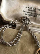 Vintage Deco Silver Lady Pendant Necklace