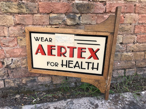 Art Deco Double Sided Aertex For Health Glass Shop Sign In Oak Frame. Very Rare.