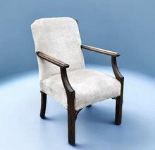 Antique Armchair In Mahogany And Upholstered. Reading Chair. Library Chair.