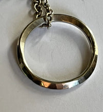 Vintage Hammered Sterling Silver Ring On Chain