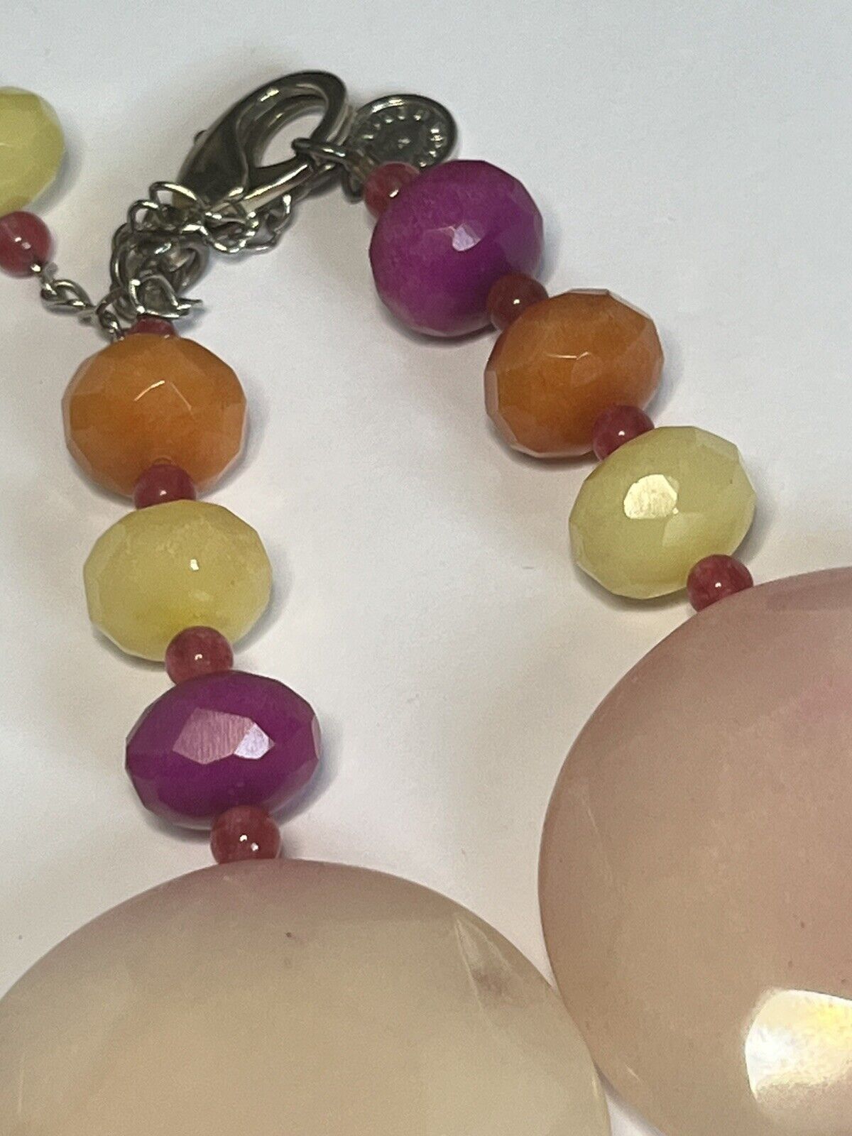 Butler And Wilson Statement Glass Disk Necklace