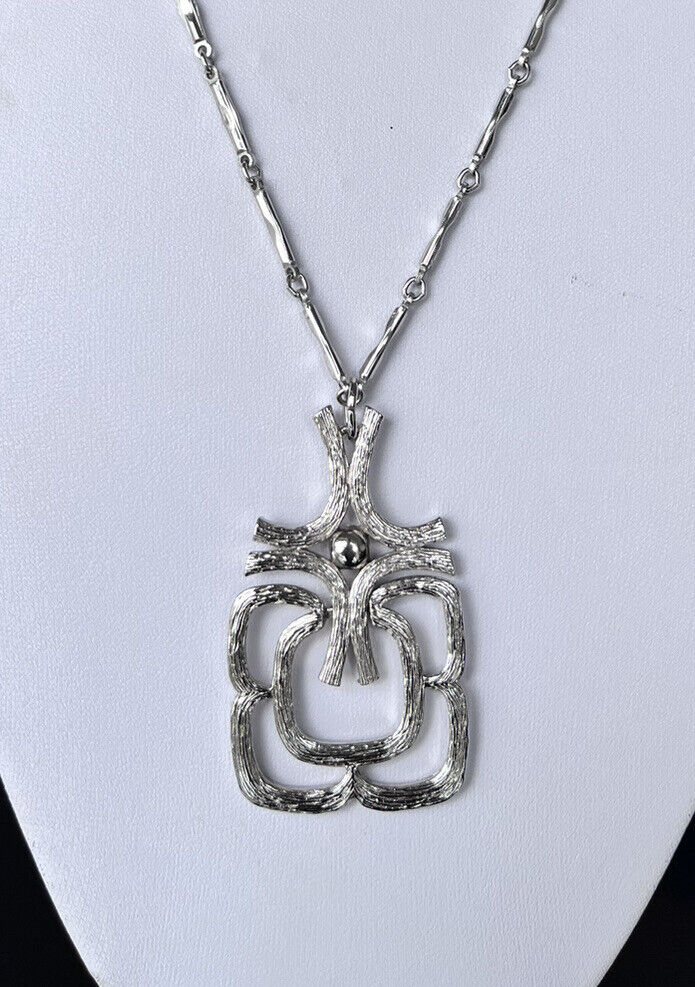Vintage Early Avon Signed Silver Tone Necklace