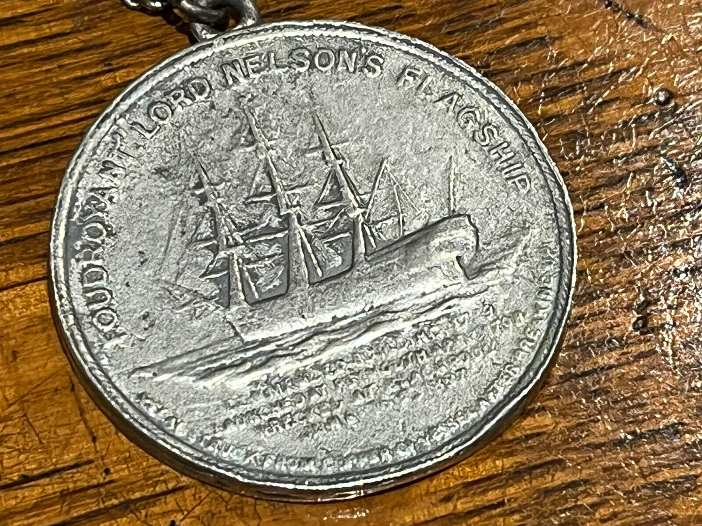 Horatio Viscount Nelson Commemorative Medal On A Chain