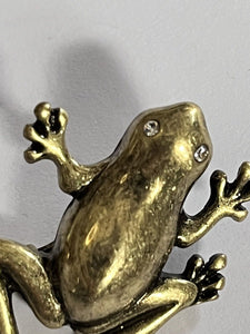 Vintage J Crew Signed Frog Brooch