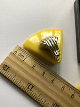 Vintage Yellow And Gold Tone Clip On Earrings