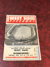 Early Speedway Programme