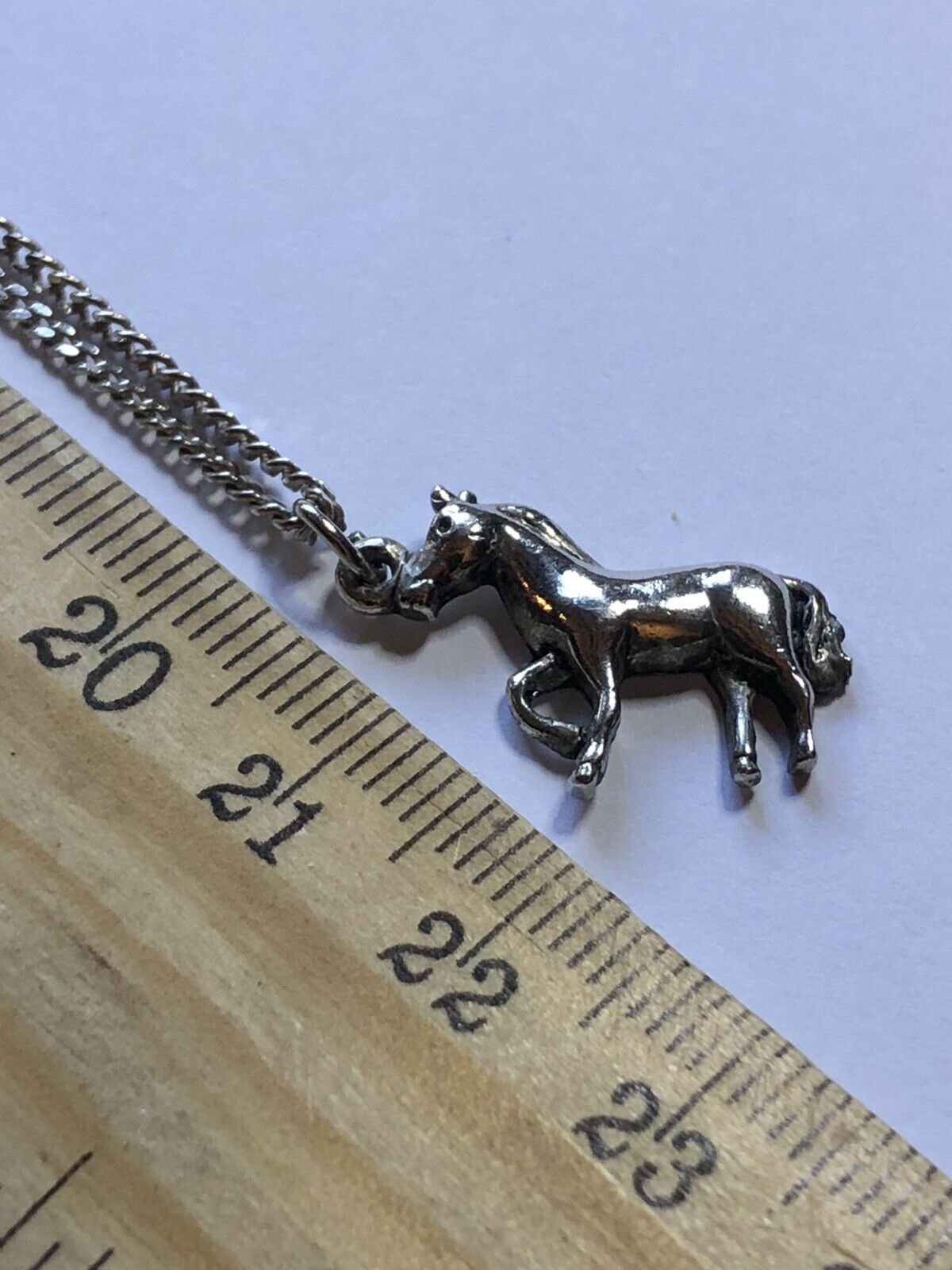 Vintage Silver 925 Horse Pendant Necklace