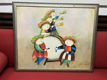 Musicians Painting, Signed & Framed.