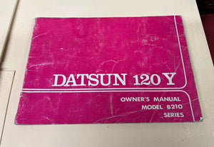 Datsun 120 Y Owners Manual. Model B210 Series