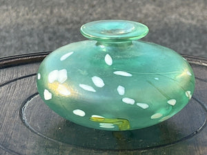 Mid Century Glass Vase, Signed Underneath.