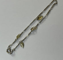 Vintage Silver 925 Heart Padlock 4 Charm Bracelet