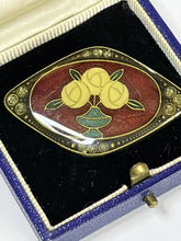 Vintage Enamel Flowers Brooch