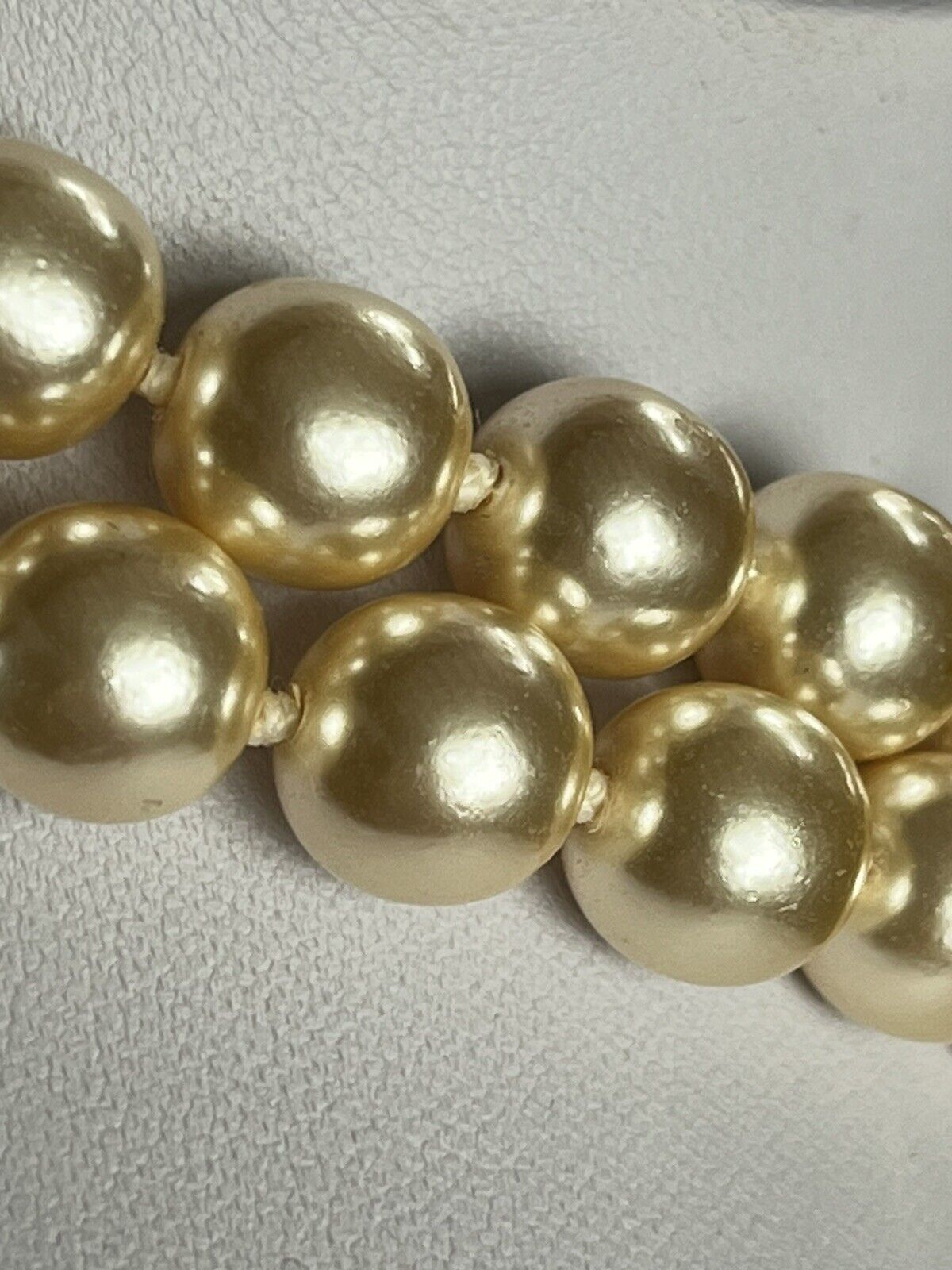 Vintage Faux Pearl Double Strand Necklace