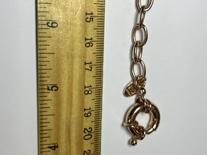 Vintage Rose Gold Tone Signed Martine Rigby Chain Link Bracelet