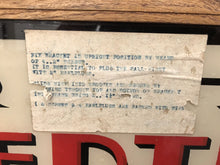Art Deco Double Sided Aertex For Health Glass Shop Sign In Oak Frame. Very Rare.