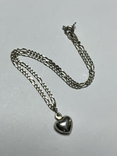 Vintage Silver 925 Chain Heart Charm Bracelet