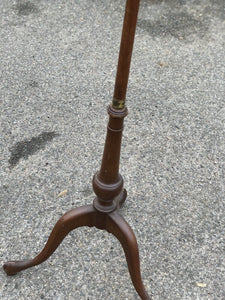 Antique fire screen with tapestry, fully height  adjustable