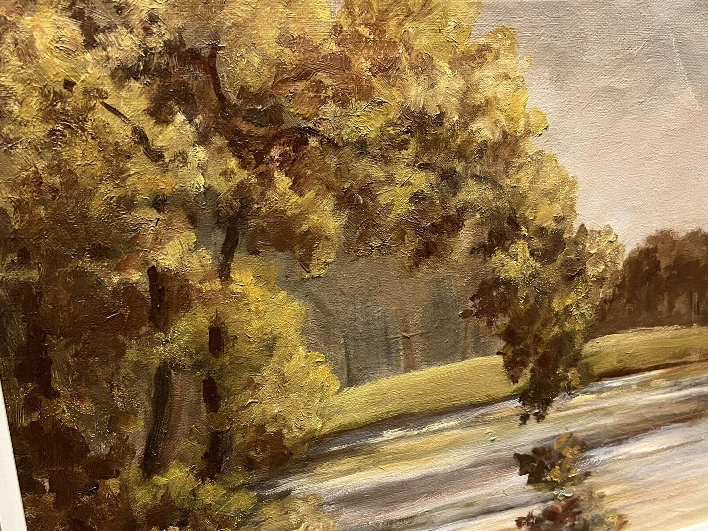 Totteridge Pond, Oil Painting, Signed Hilda Lewis