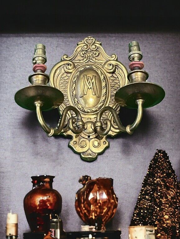 Brass Wall Wall Light. With MA Or AM Initials