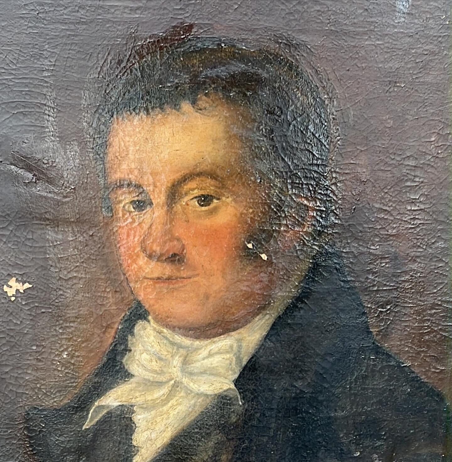 Georgian Portrait Painting. On Canvas.