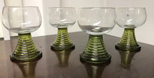 Vintage Wine Glasses With Beehive Stem.