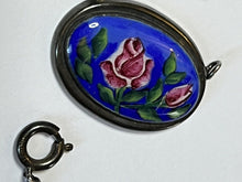 Vintage Silver 835 Hand Painted Enamel Bracelet