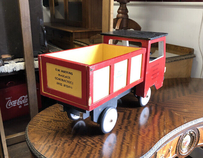 Large Vintage Wooden Model Of A Lorry