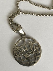 Vintage Silver 925 Arts And Crafts Style Flower Necklace
